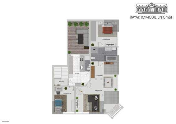 Raumanimation Dachgeschoss