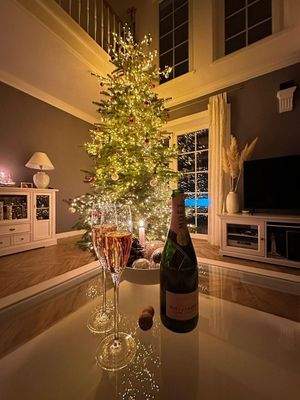 Wohnzimmer zur Weihnachtszeit