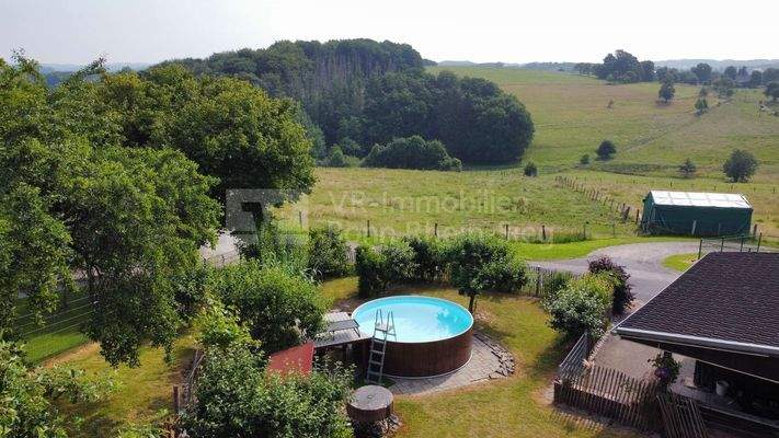 Luftbildaufnahme Garten