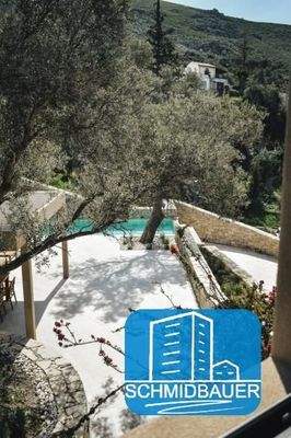 Kreta, Listaros: Moderne Villa mit Meer- und Bergblick, Gästewohnung und Pool zu verkaufen