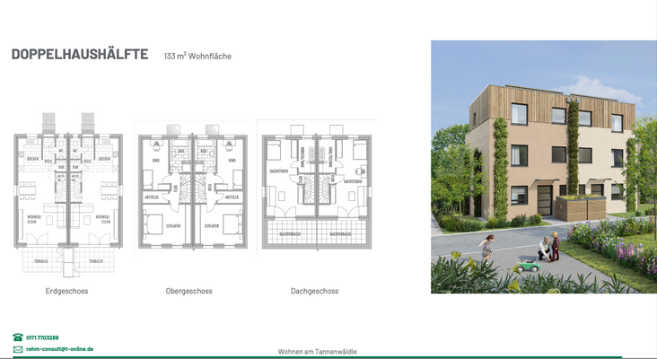 Doppelhaushälfte - Grundrisse