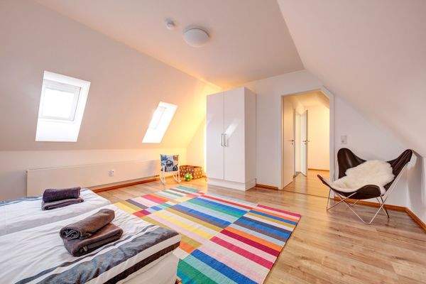 Schlafzimmer im Spitzboden