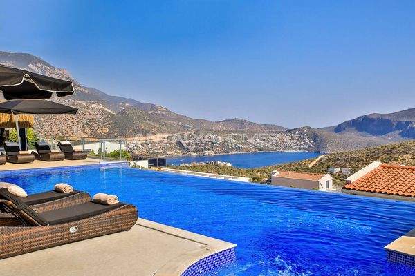 Sea and Mountain-View Villa with Private Pool in Kalkan Kaş