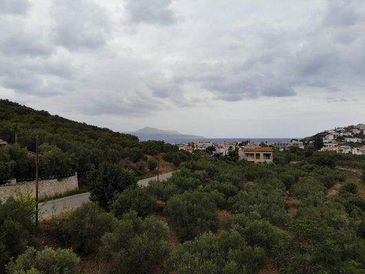 Kreta, Almyrida: Grundstück mit Baurechten und Meerblick zu verkaufen