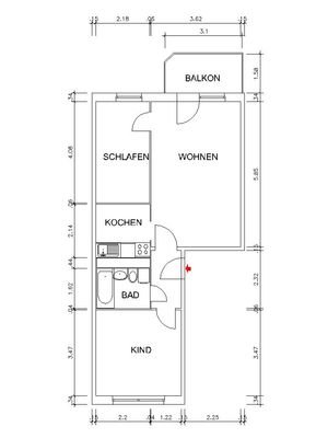 Grundriss bemaßt