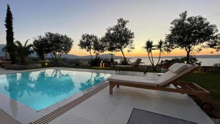 Kreta, Almyrida: Villa mit Meerblick und Swimmingpool zu verkaufen