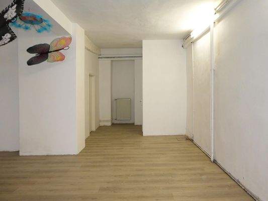 Blick nach hinten zur Toilette