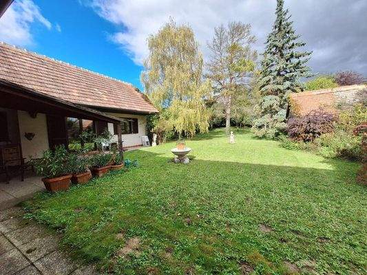 Blick in den weitläufigen Garten