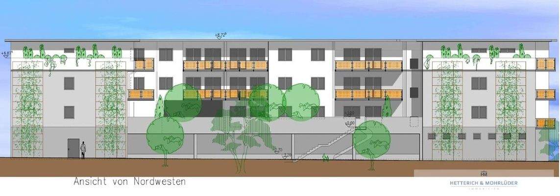 Bauplanung Ansicht von Norden