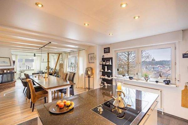 EG: offene Küche, Wohnen