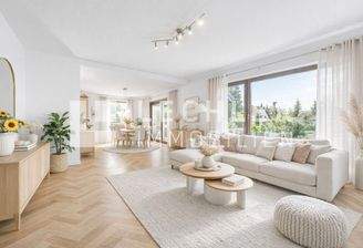 Wohn-Esszimmer (virtuell möbliert)