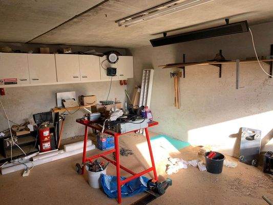 Werkstatt in der Einzelgarage 