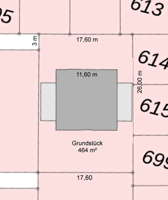 Grundstück Plan Stadtvilla
