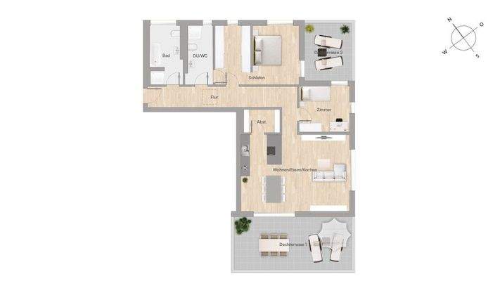 Grundriss 4-Zimmer-ETW