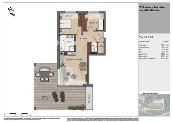 Grundriss Visualisierung Top 1-3