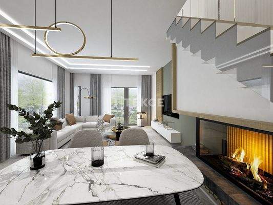 Semi-Detached Villas with Pool in Garden in İzmir Urla