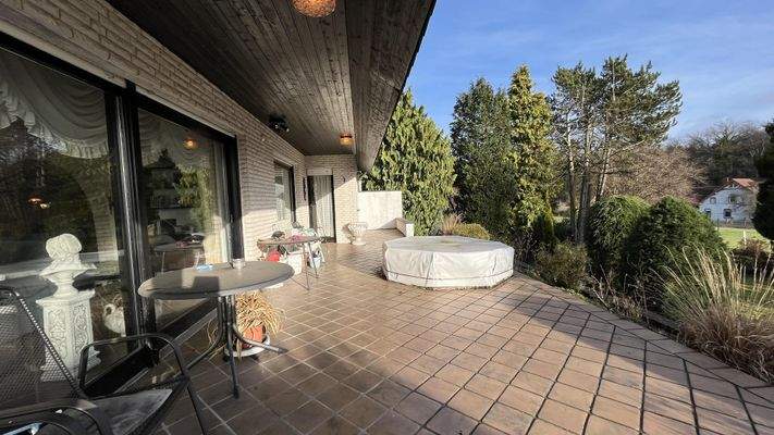 Blick auf die Terrasse