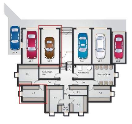 Grundriss UG möbliert