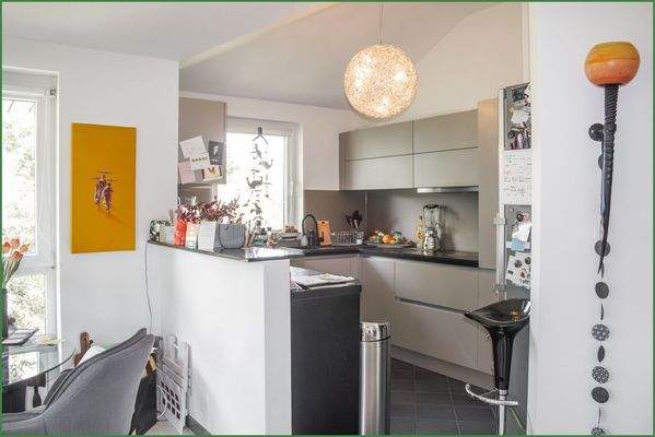 Blick auf die offene Küche