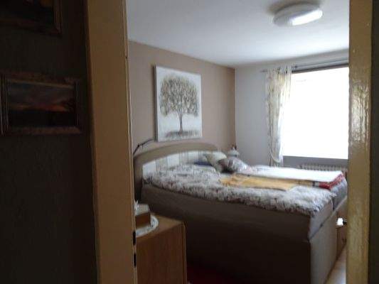 Blick in das Schlafzimmer