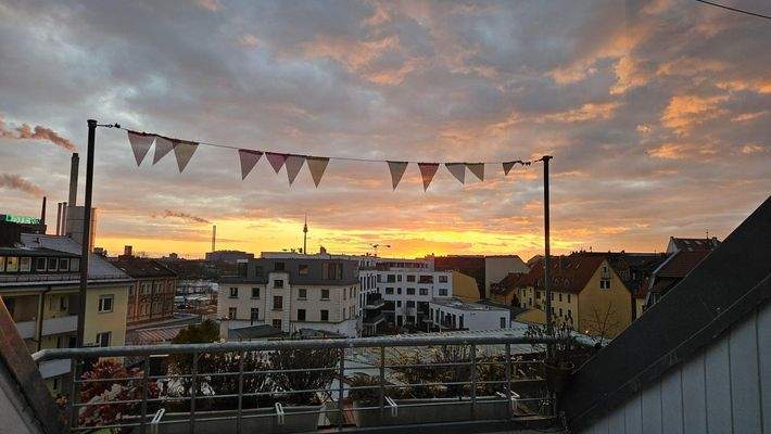 Dachterrasse am Abend
