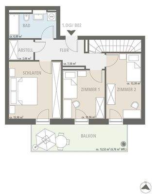 Maisonettewohnung Obergeschoss