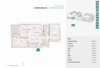 Grundriss Wohnung 06 mit Wohnfläche