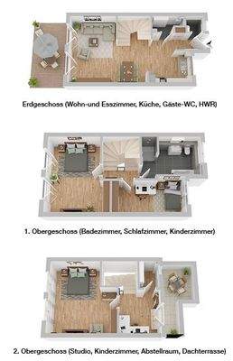 Grundriss EG bis 2.OG