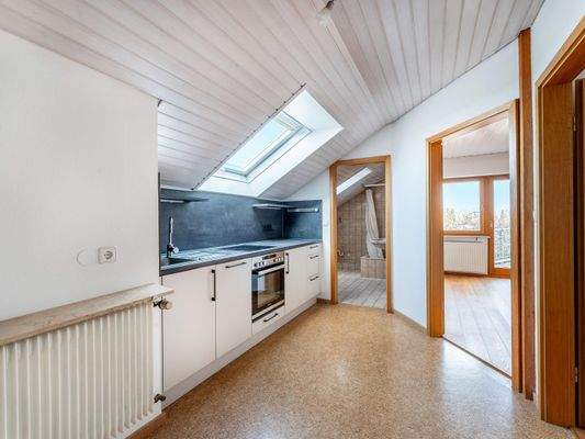 Küche im Dachgeschoss