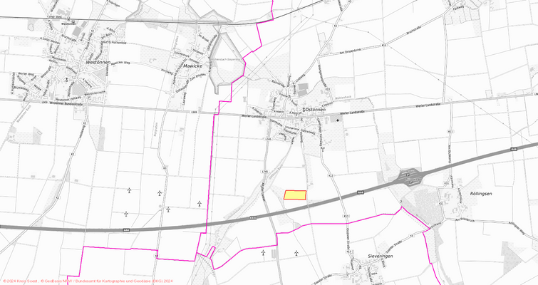 öffentlicher Katasterplan Kreis Soest