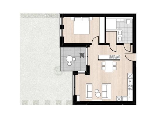 Grundriss Wohnung Ost W7