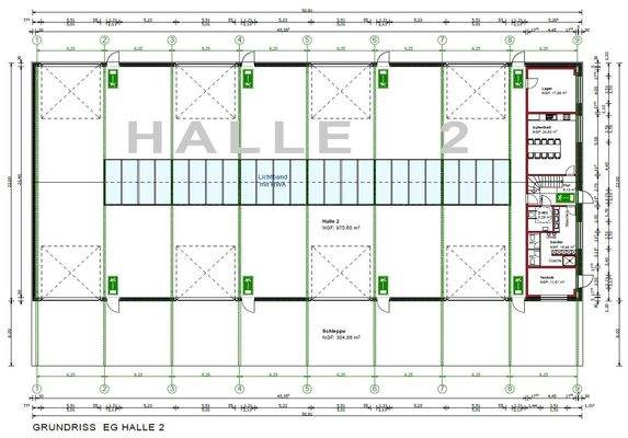 Grundriss Halle 2 EG