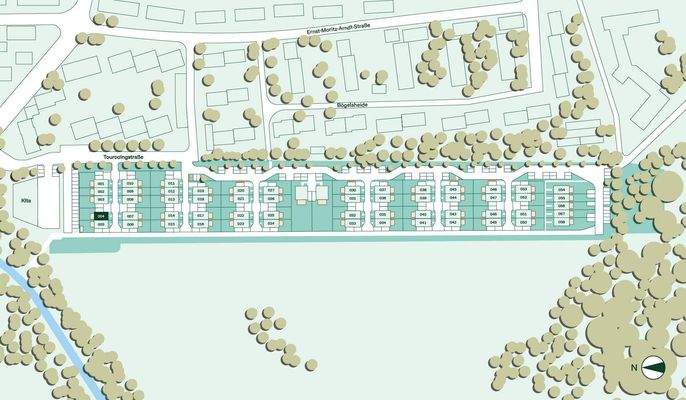 Lage des Doppelhauses im Quartier