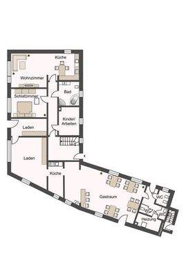 Grundriss Haus 1, EG