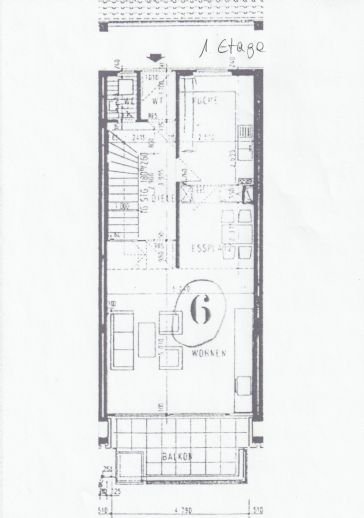 Schöne, geräumige 3- Zimmerwohnung in der Innenstadt von Rheine über zwei Etagen mit Balkon, Aufzug u. Tiefgaragenstellplatz!