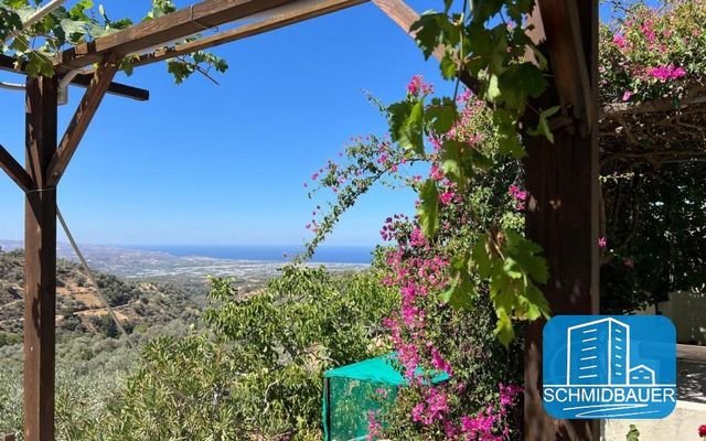 Kreta, Magarikari: Charmantes Haus mit herrlichem Meerblick mit weiteren Baurechten zu verkaufen