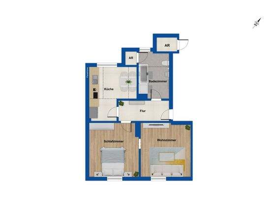 Grundriss - Wohnung 8 - 4. OG