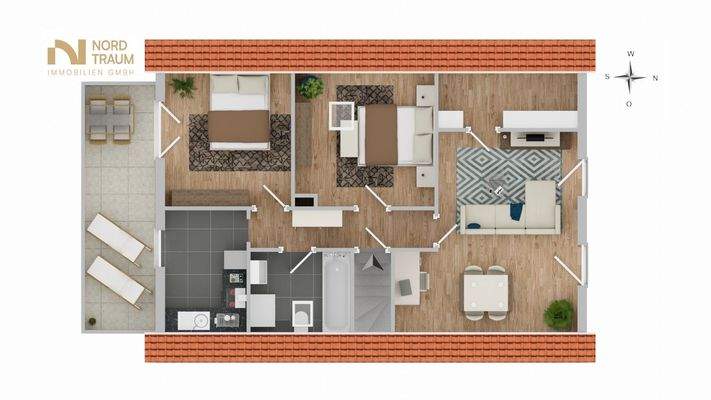 Grundriss Dachgeschoss Zweifamilienhaus