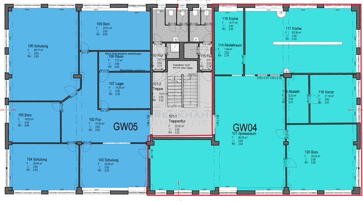 Grundriss Kantine 1. OG