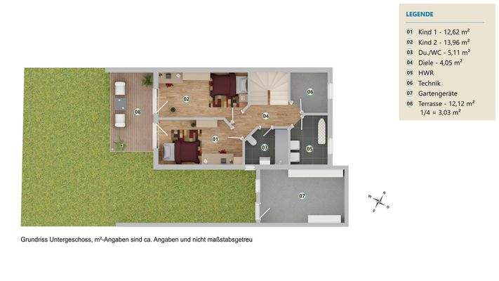 Grundriss Haus 1 Untergeschoss