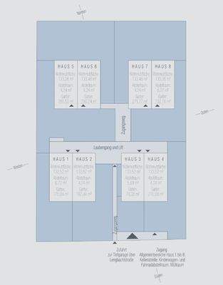 Lageplan Haus 1 bis 8