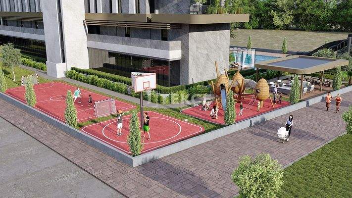 Pool and Sea-View Apartments Near the Beach in Kundu Antalya