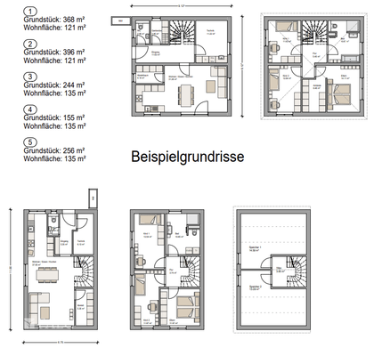 Aufteilung und Grundrisse