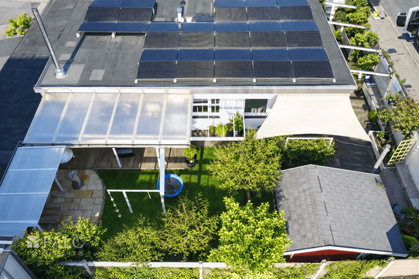 Garten-Vogelperspektive