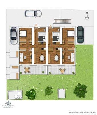Grundriss Erdgeschoss (Gestaltungsbeispiel)