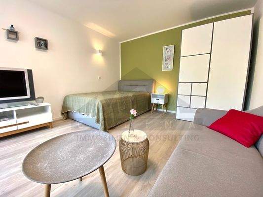 Couch Bett Schrank TV