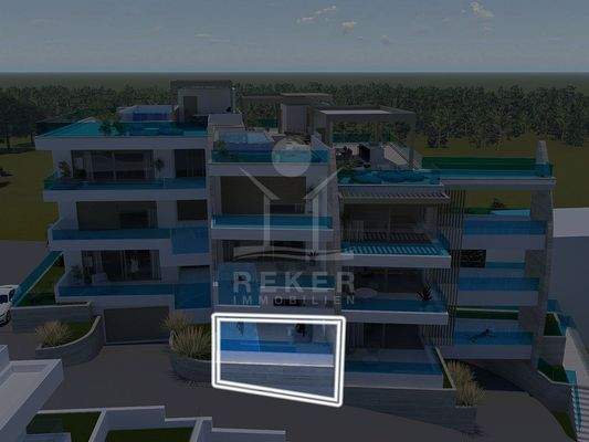 Luxuriöse Neubauwohnung unweit von Šibenik: Nur 20 m vom Meer entfernt