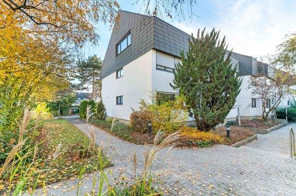 Seitliche Hausansicht