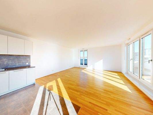 Lichtdurchfluteter Wohnraum