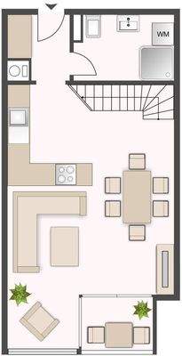 Grundriss 2.OG Einrichtungsbeispiel